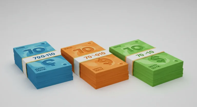 What is the 70 20 10 money rule?
